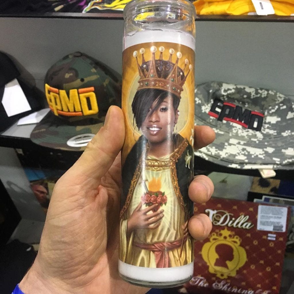 Missy Elliott votive candle Missy Elliott votive candle