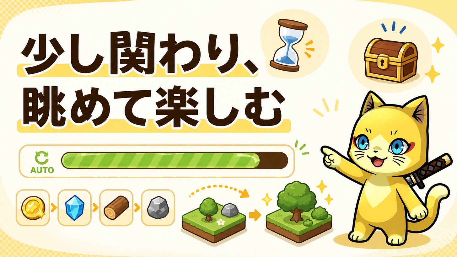 放置系ゲームが成立する理由 放置系ゲームが成立する理由