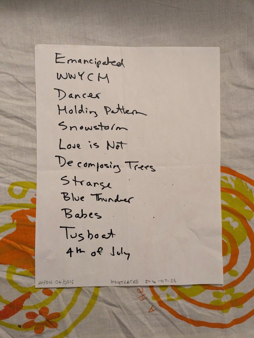 Dean Wareham set-list - Indietracks 2014