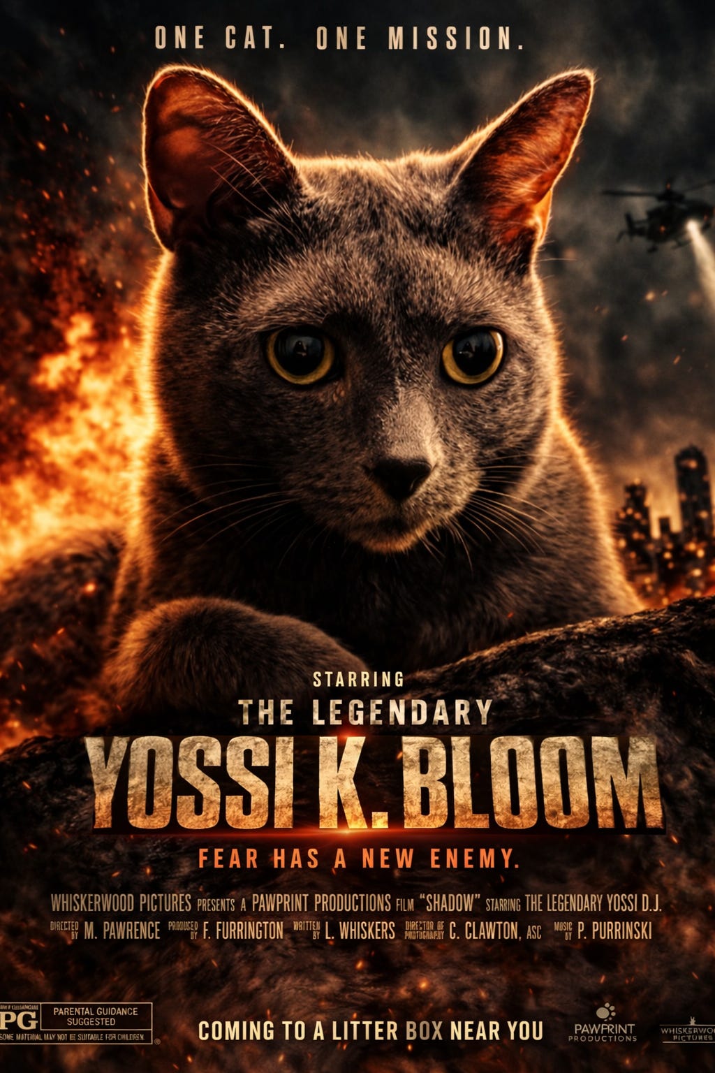 One cat. One mission. One cat. One mission.