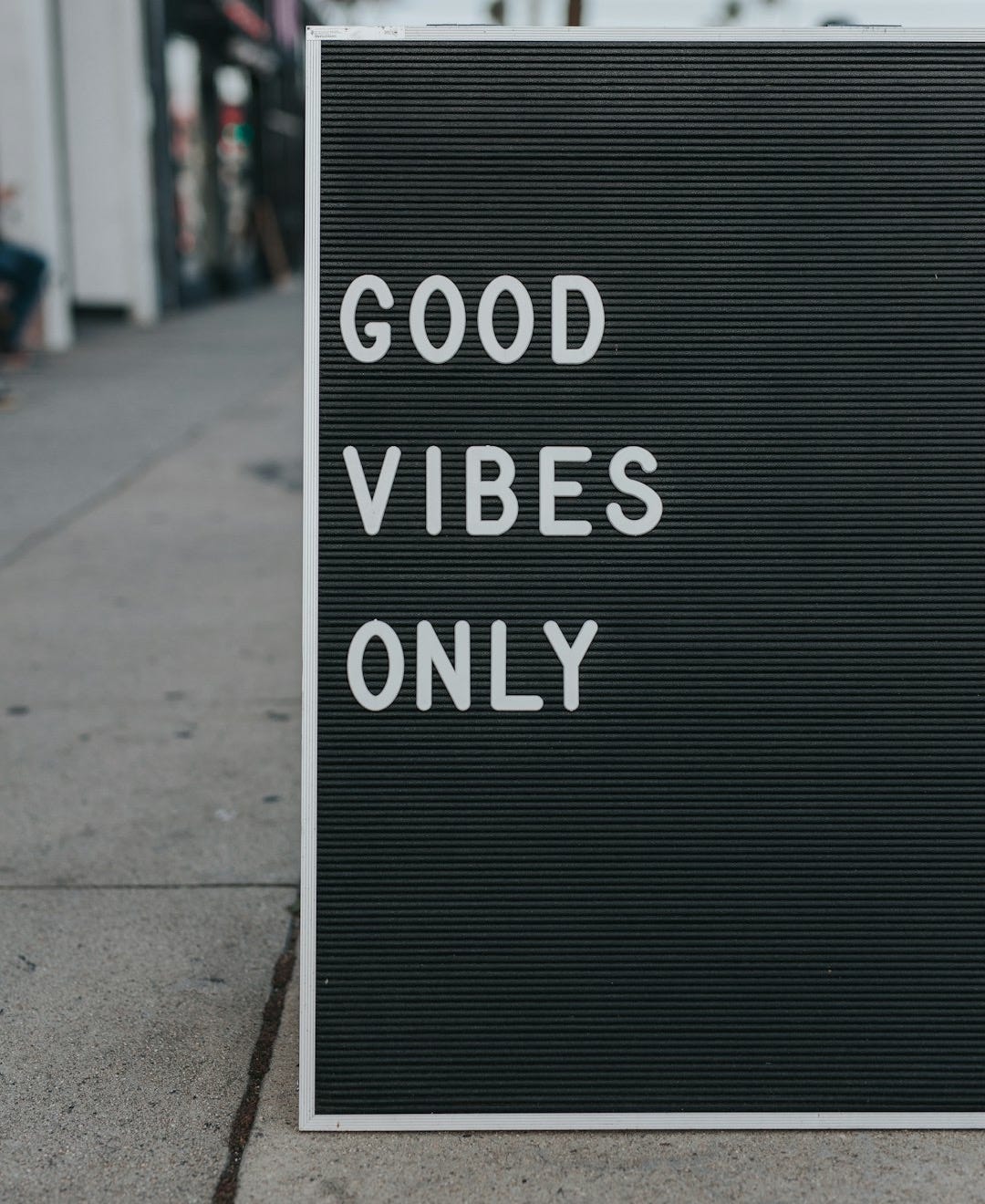 good vibes only text