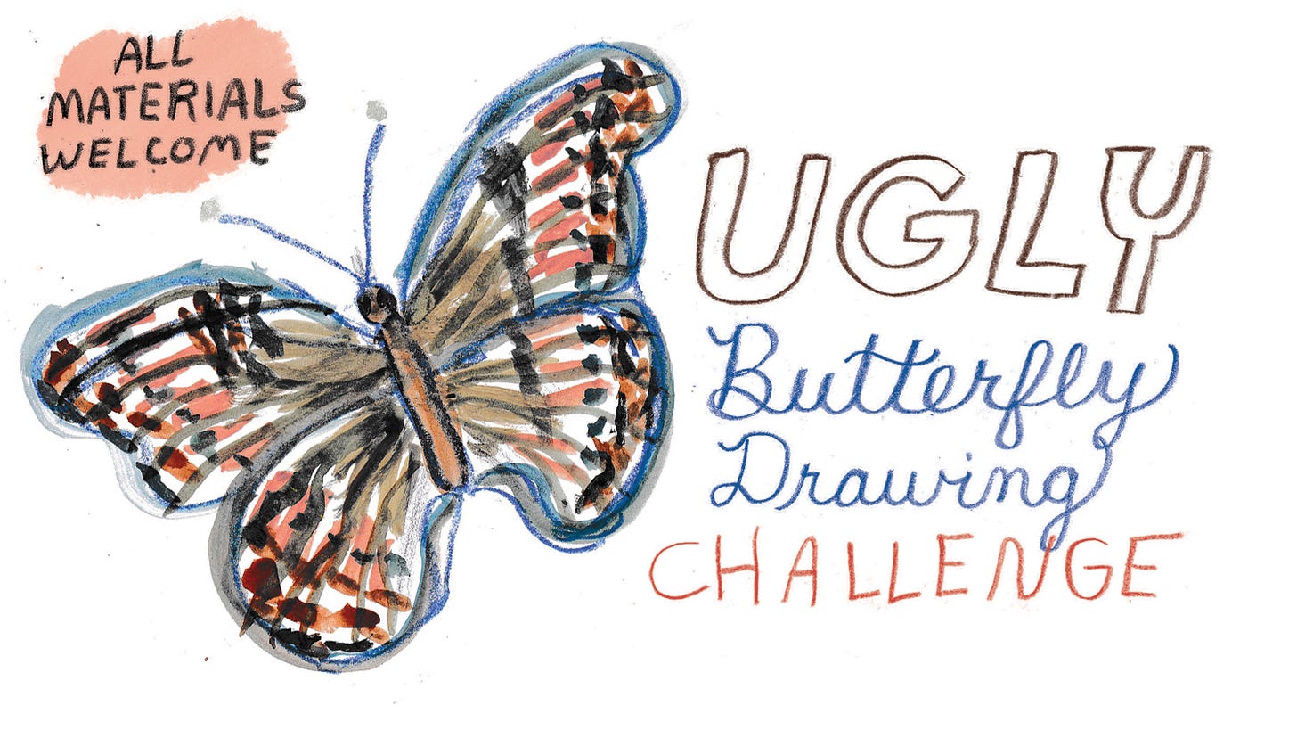 ugly butterfly drawing challenge ugly butterfly drawing challenge