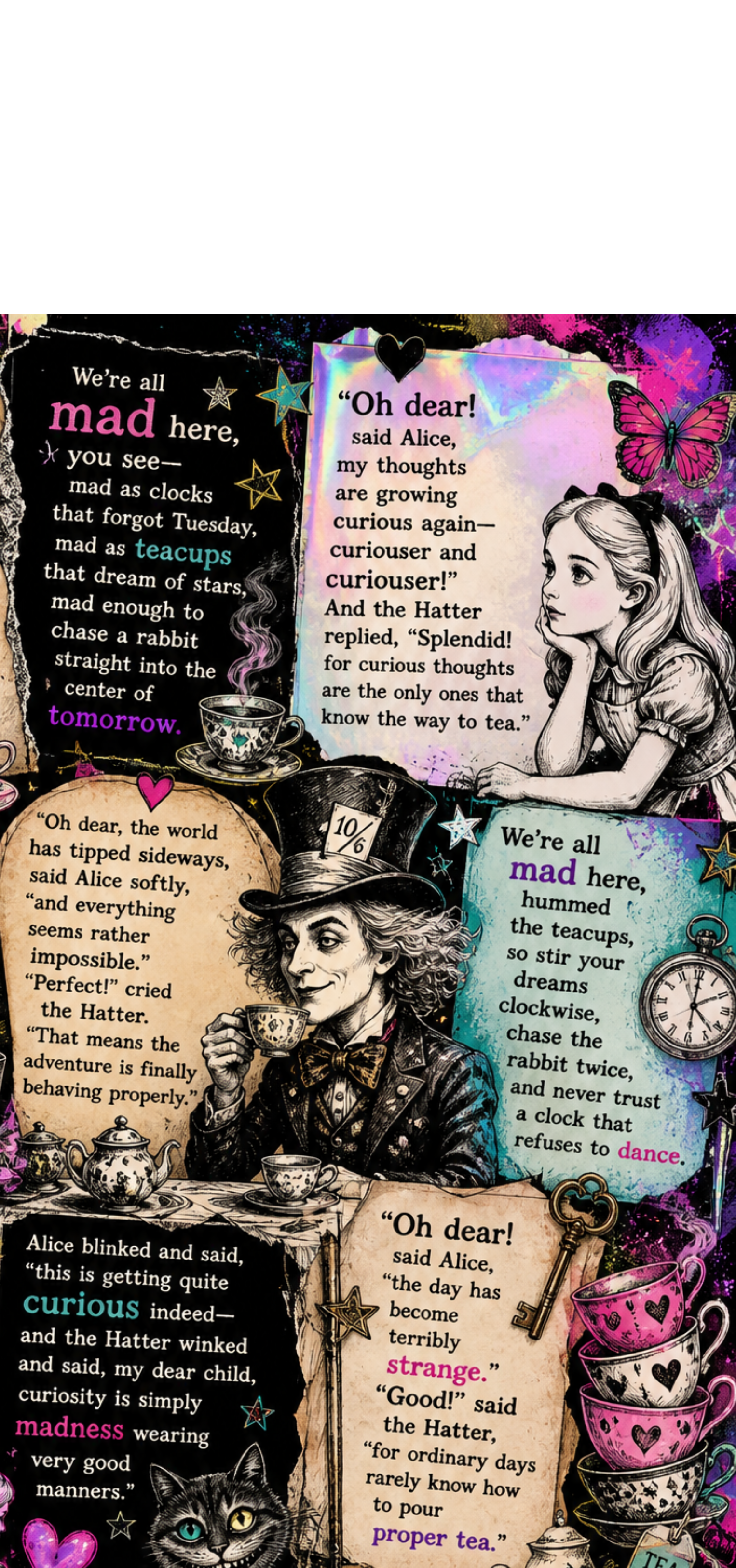 Tall quote collage