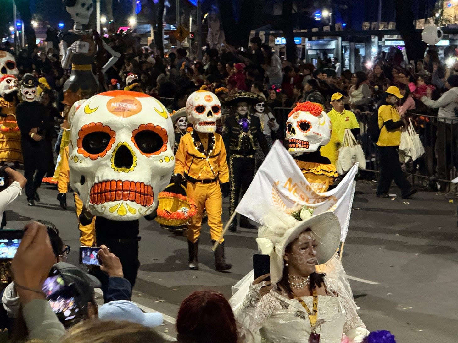 Mega Procesión de las Catrinas parade. Mega Procesión de las Catrinas parade.