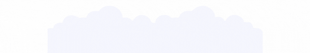 GIF of illustrated moving clouds