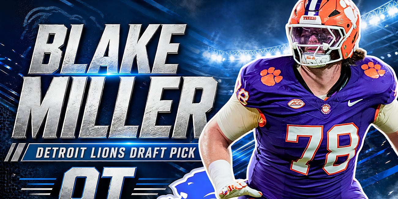 Blake Miller Detroit Lions Draft Profile: Right Tackle Stability For The Offensive Line