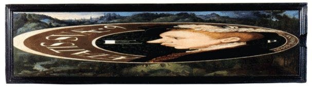 Scrots anamorphic portrait of Edward VI Scrots anamorphic portrait of Edward VI