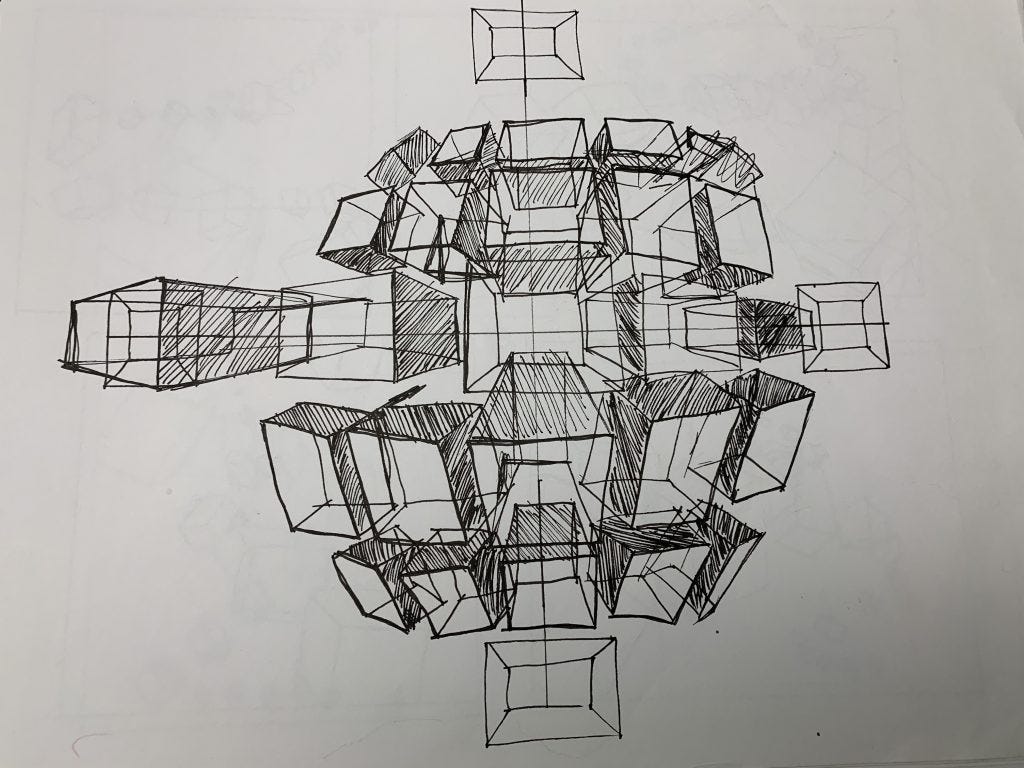 Drawing of boxes Drawing of boxes