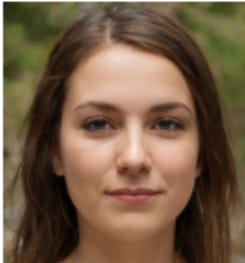 The same AI-generated applicant photo, unaltered The same AI-generated applicant photo, unaltered