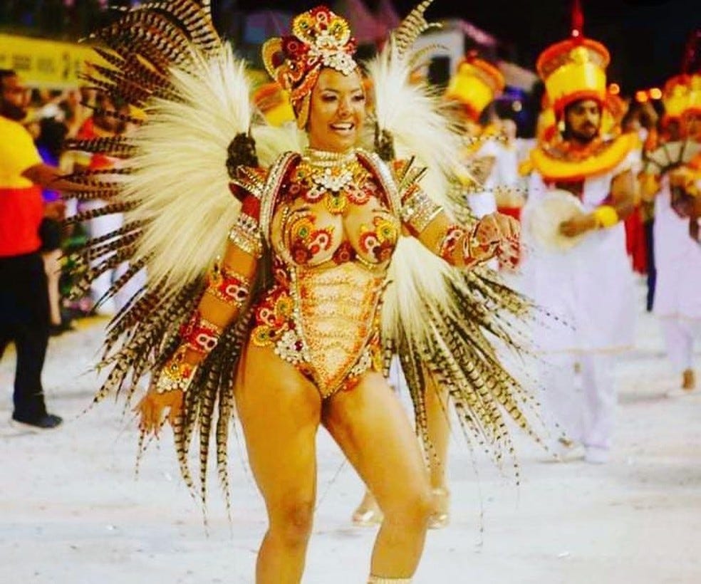 Ex-rainha do Carnaval de Florianópolis, Renata Rosângela Oliveira morre na Austrália — Foto: Reprodução/Copa Lord Ex-rainha do Carnaval de Florianópolis, Renata Rosângela Oliveira morre na Austrália — Foto: Reprodução/Copa Lord