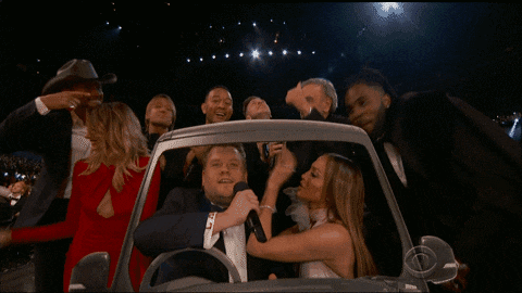 Image result for james corden carpool karaoke grammys gif Image result for james corden carpool karaoke grammys gif