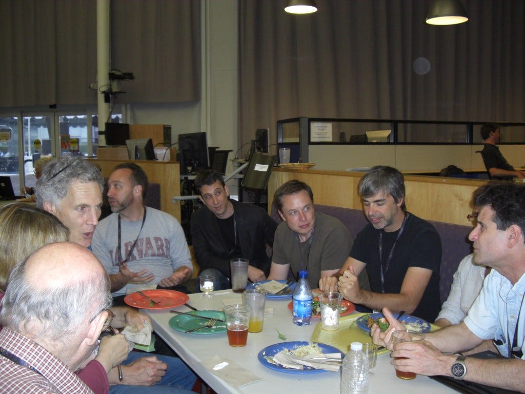 Musk said that his disagreement with Page (seen alongside Musk in this undated file photo) led him to co-found OpenAI in 2015.