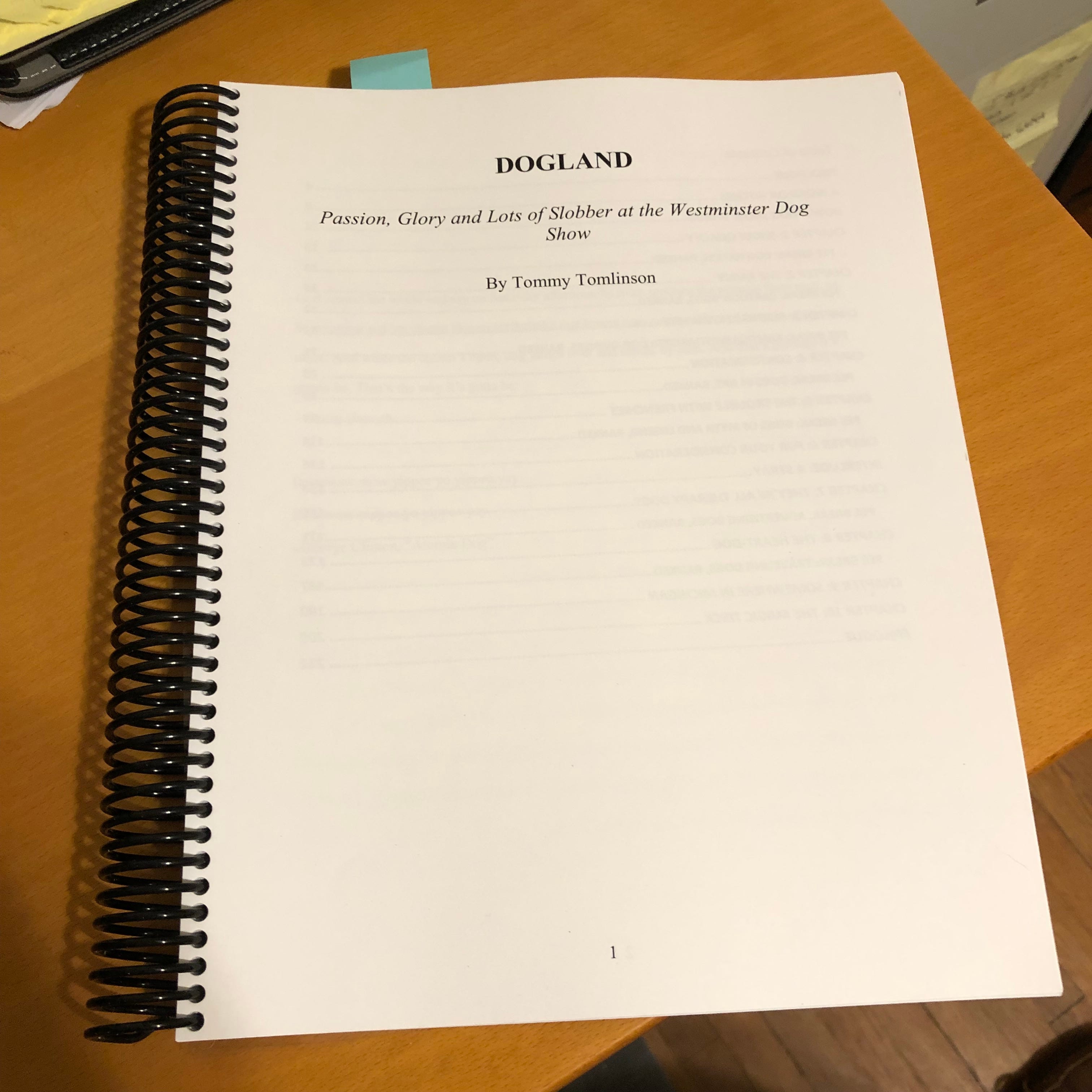 First Hard Copy Hard copy - The Writing Shed with Tommy Tomlinson