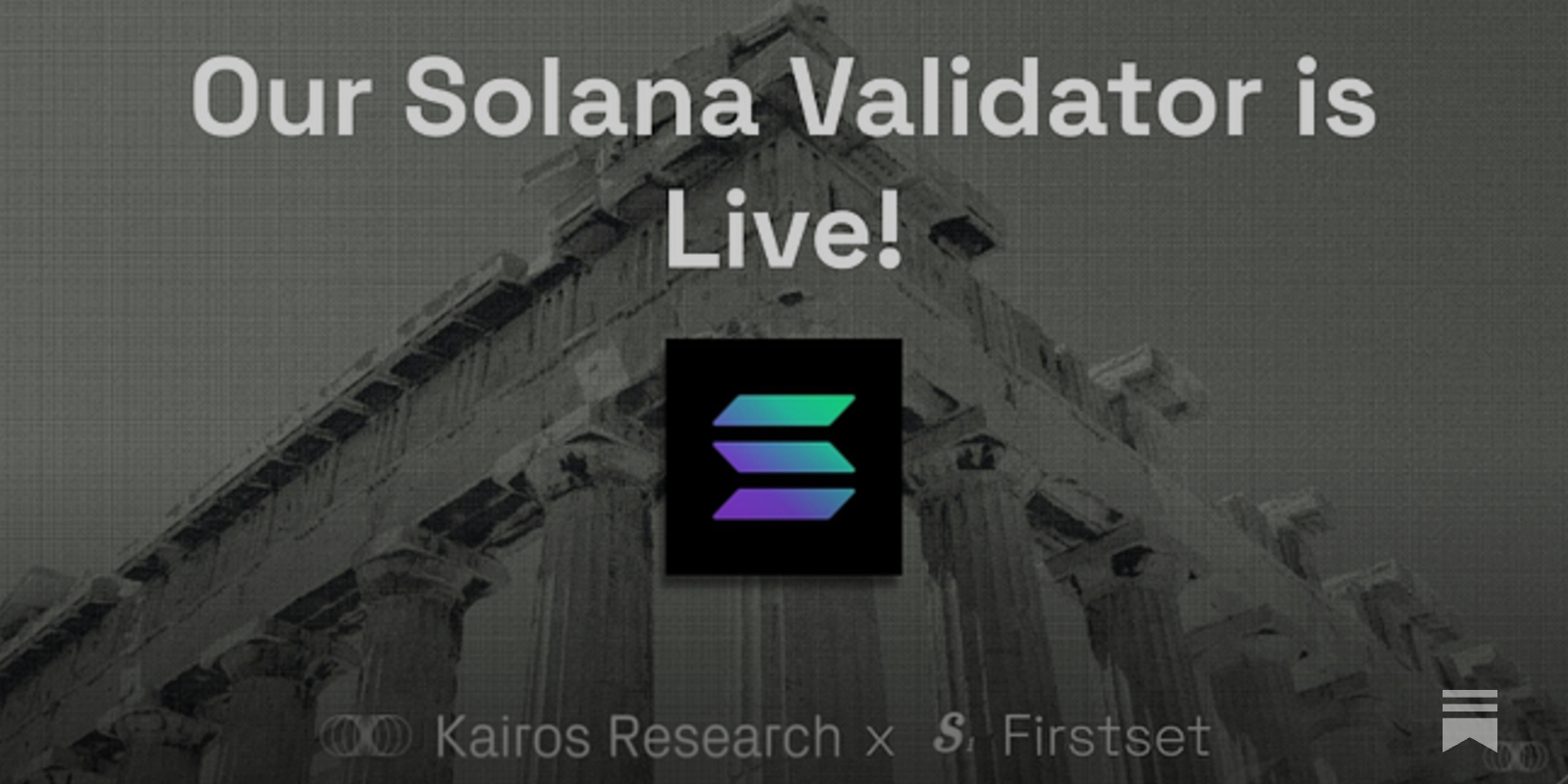 Kairos Research X Firstset: Aligning Research & Infrastructure for the  Future of Solana