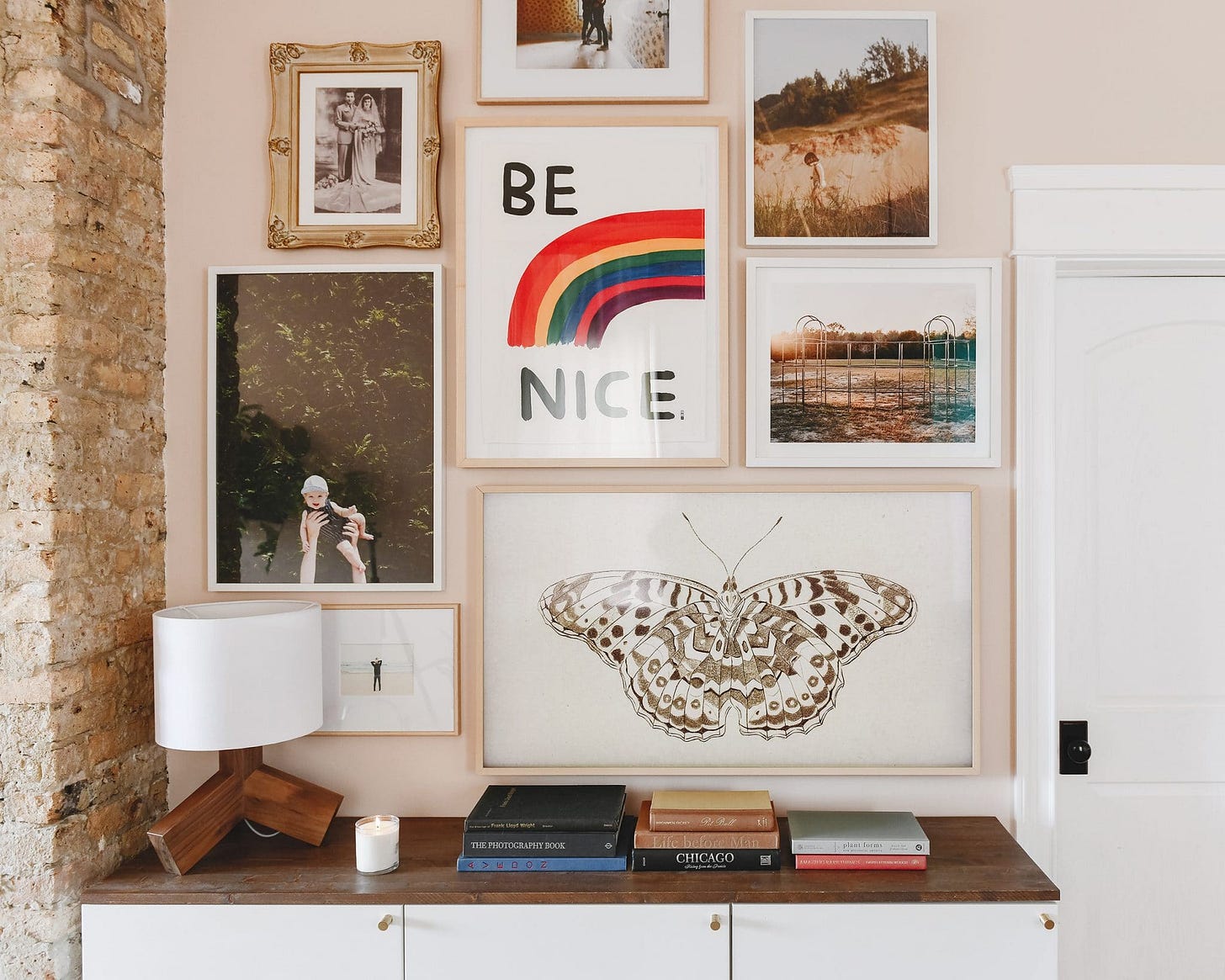 Hide Your Television within a Gallery Wall! - Yellow Brick Home