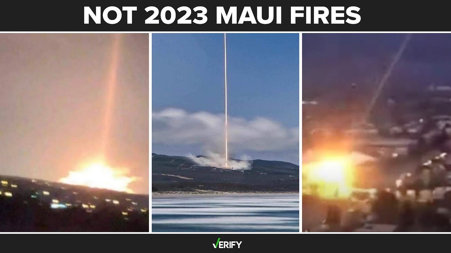 Viral images claiming to show evidence that 'directed energy weapons' were  the cause of the Maui fires are not true | 13newsnow.com