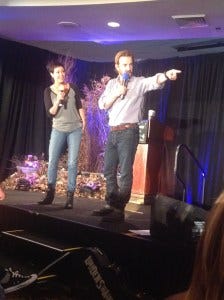 Kim and Richard onstage