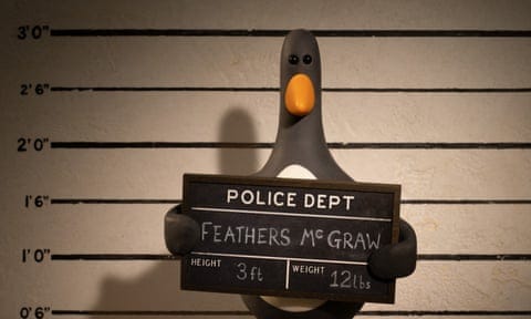 The dead-eyed penguin’s police mugshot