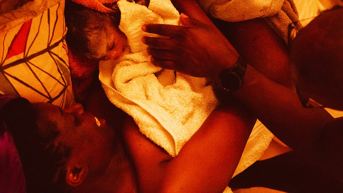 A Positive Birth Story with Soca Beats, Sisters and Chicken