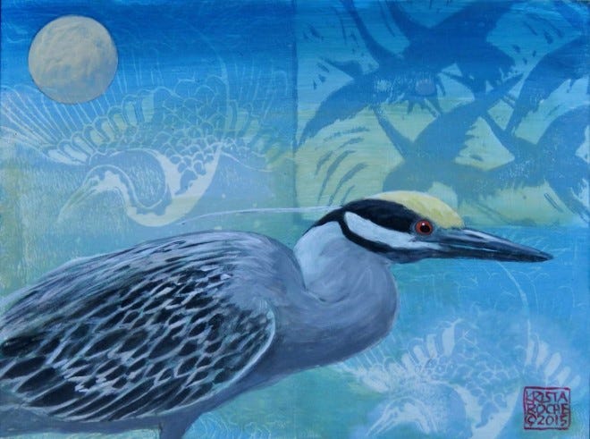 Moonlight Stalking, a painting by Krista Roche