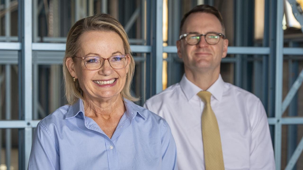 Opposition Leader Sussan Ley and Senator Andrew Bragg have outlined their positions for a net-zero policy. Picture: Simon Bullard