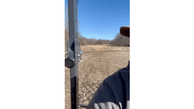 Pulling a harrow with a tractor