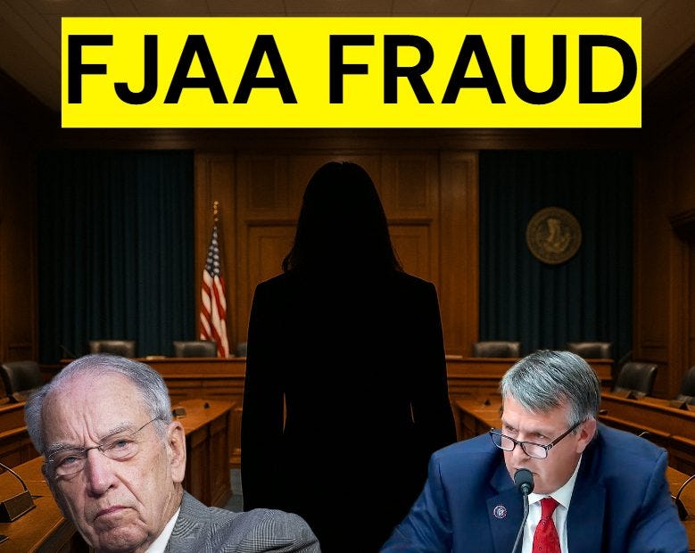 FJAA Legal Lunacy: The FJAA is a constitutional catastrophe authored by a fraud. No sponsors, no hearing, and no viability — just deception.
