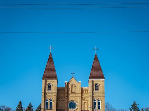 Various photos of the essential elements of small town life