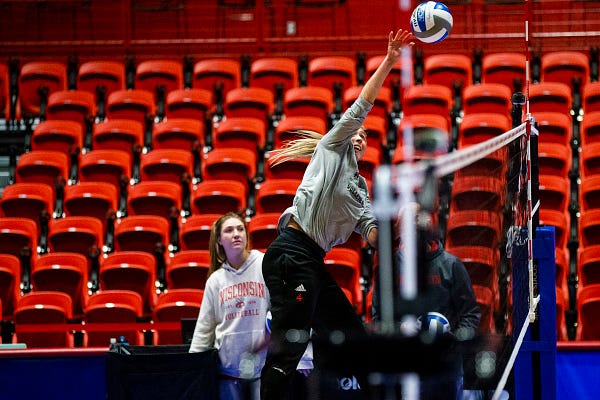 Liz Gregorski hitting