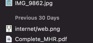 3 different file extensions, .jpg, .png, .pdf
