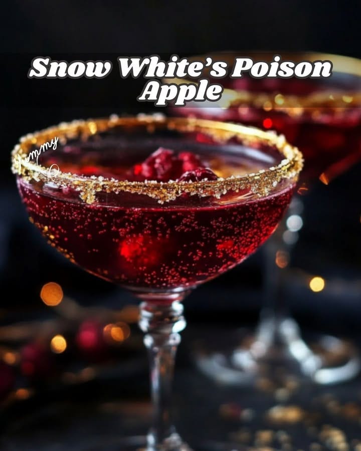 May be an image of drink, apple and text