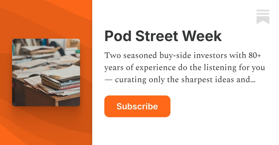 Pod Street Week - by George Noble - Pod Street Week