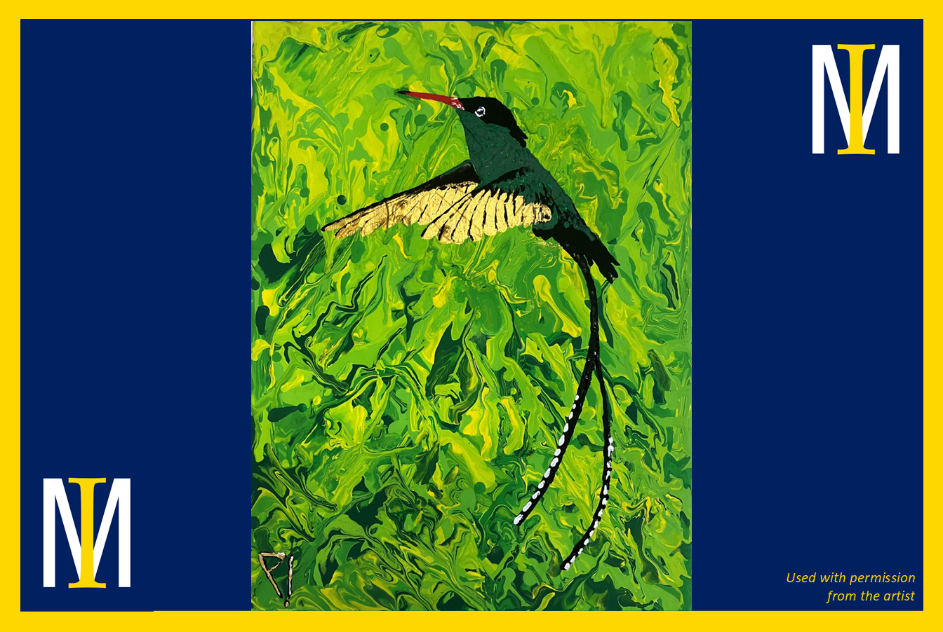 Painting of Red-Billed Streamertail