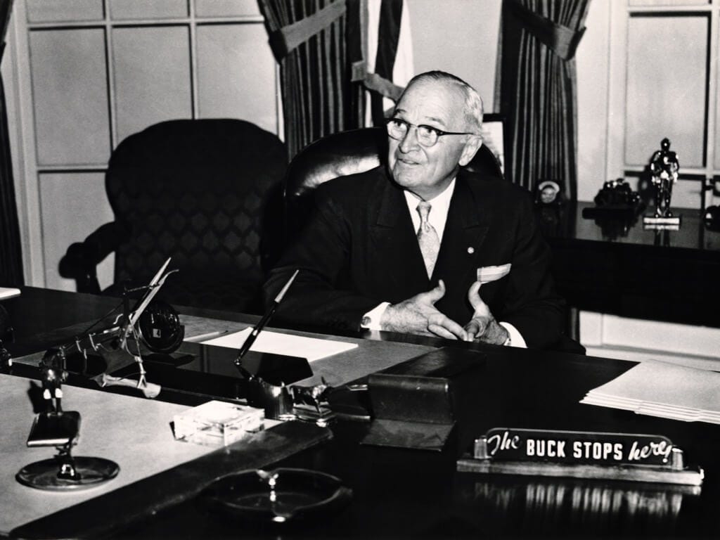 The buck stops here: why leadership requires taking responsibility