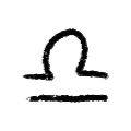 The Libra zodiac glyph.