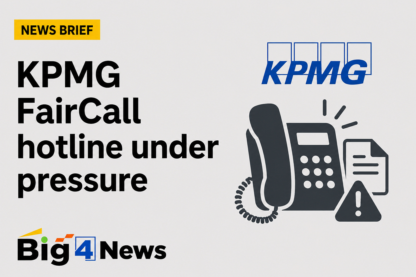 KPMG to stop FairCall for audit clients as whistleblower scandal clouds hotline business KPMG to stop FairCall for audit clients as whistleblower scandal clouds hotline business