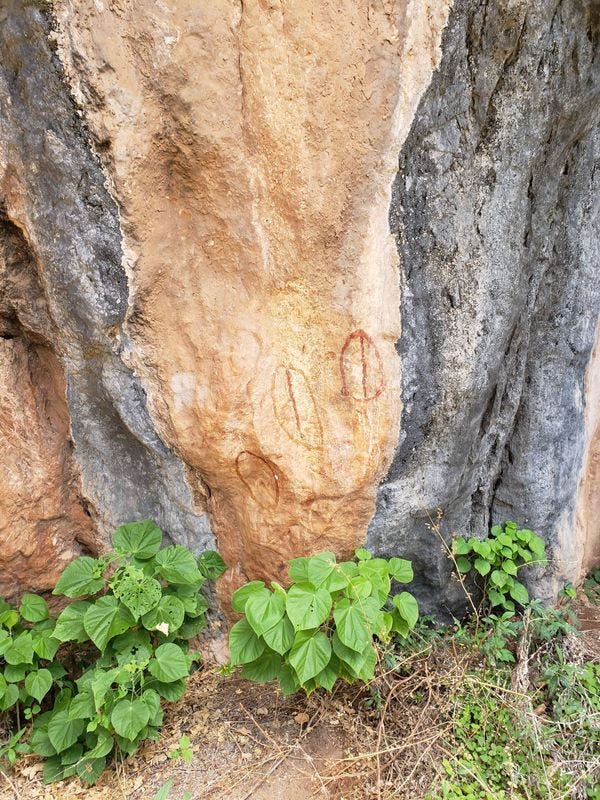 Dreamtime stories painted on the rocks