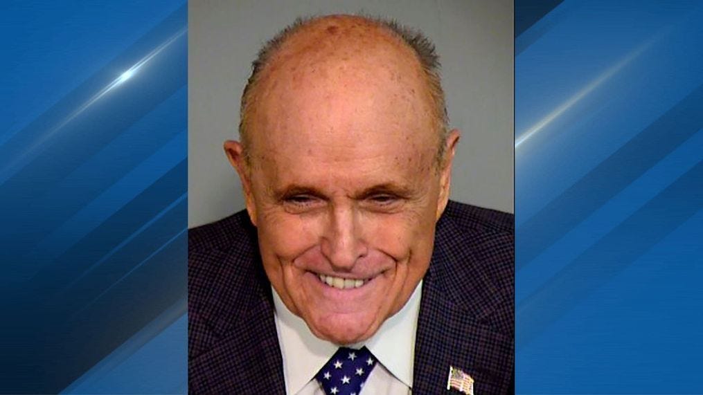 Rudy Giuliani's mugshot released; posts bond in Arizona fake electors  scheme criminal case