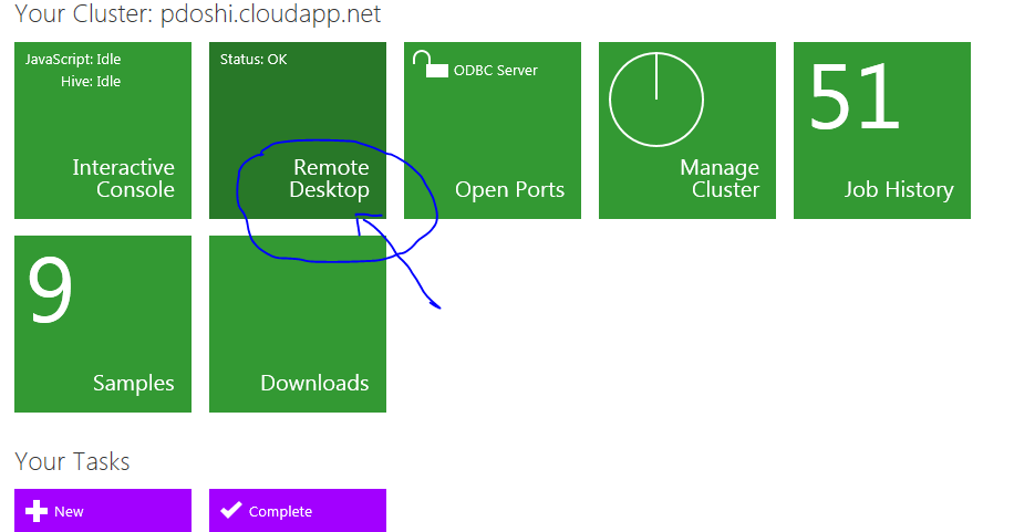 Remote Desktop into Hadoop on Azure cluster Remote Desktop into Hadoop on Azure cluster