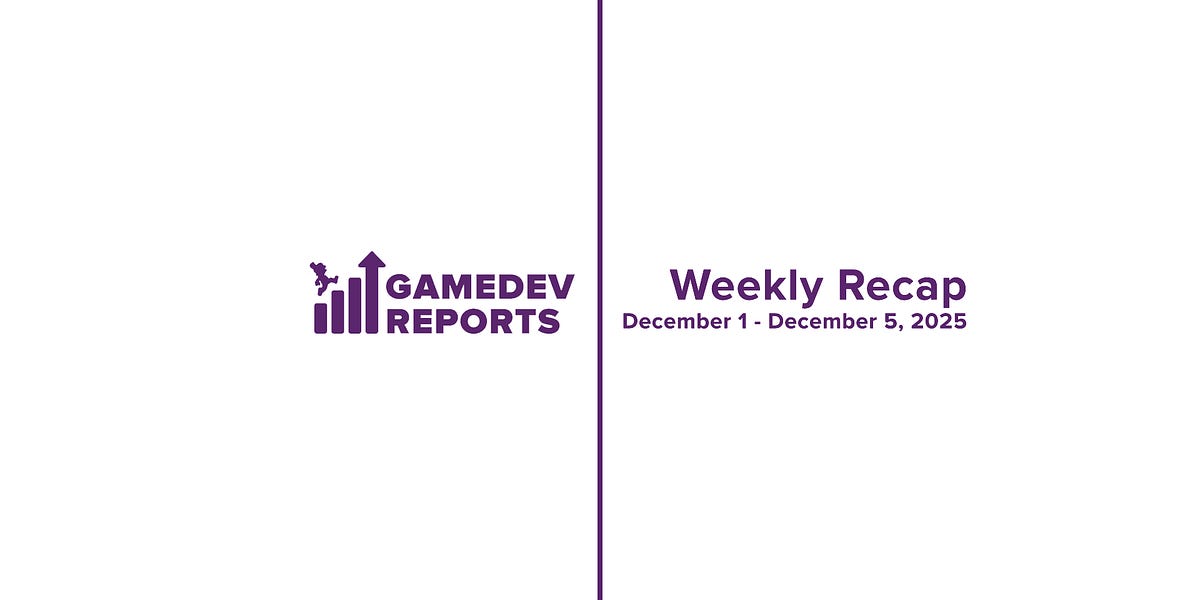 Ry Report Weekly Gaming Reports Recap: December 1 - December 5 (2025)