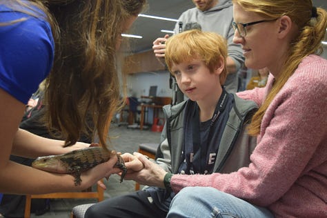 Photographs from the 2023 Eastern North Carolina Regional Braille Challenge. The nine photos are of the student competitors, volunteers and activities of the day.