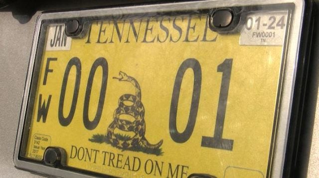 TN's 'Don't Tread On Me' tag came from Carter County