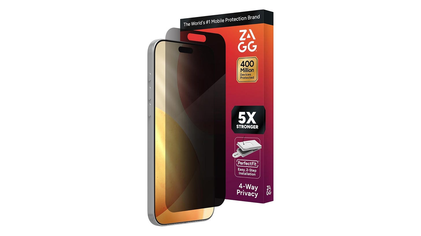 Zagg Privacy XTR Screen Protector Zagg Privacy XTR Screen Protector