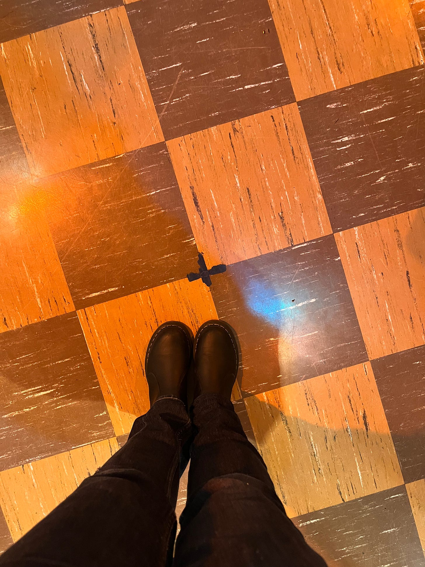 The floor of RCA Studio B showing the X where the "sweet spot" is for vocal performances The floor of RCA Studio B showing the X where the "sweet spot" is for vocal performances