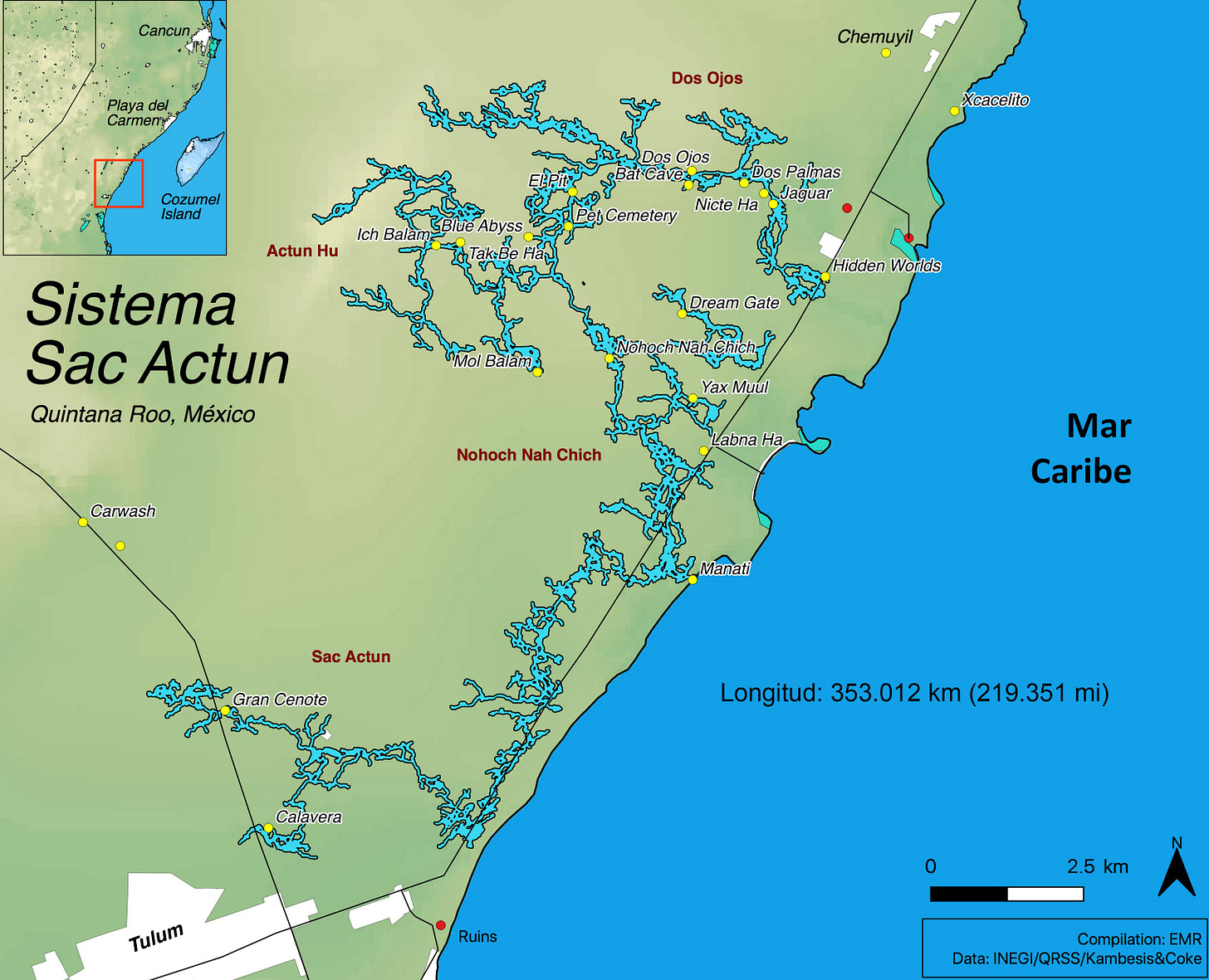 Sac Actun map