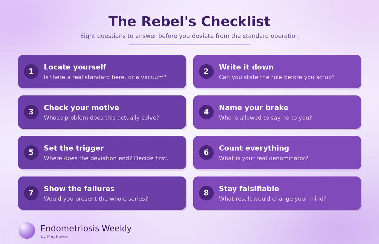 The Rebel's Checklist