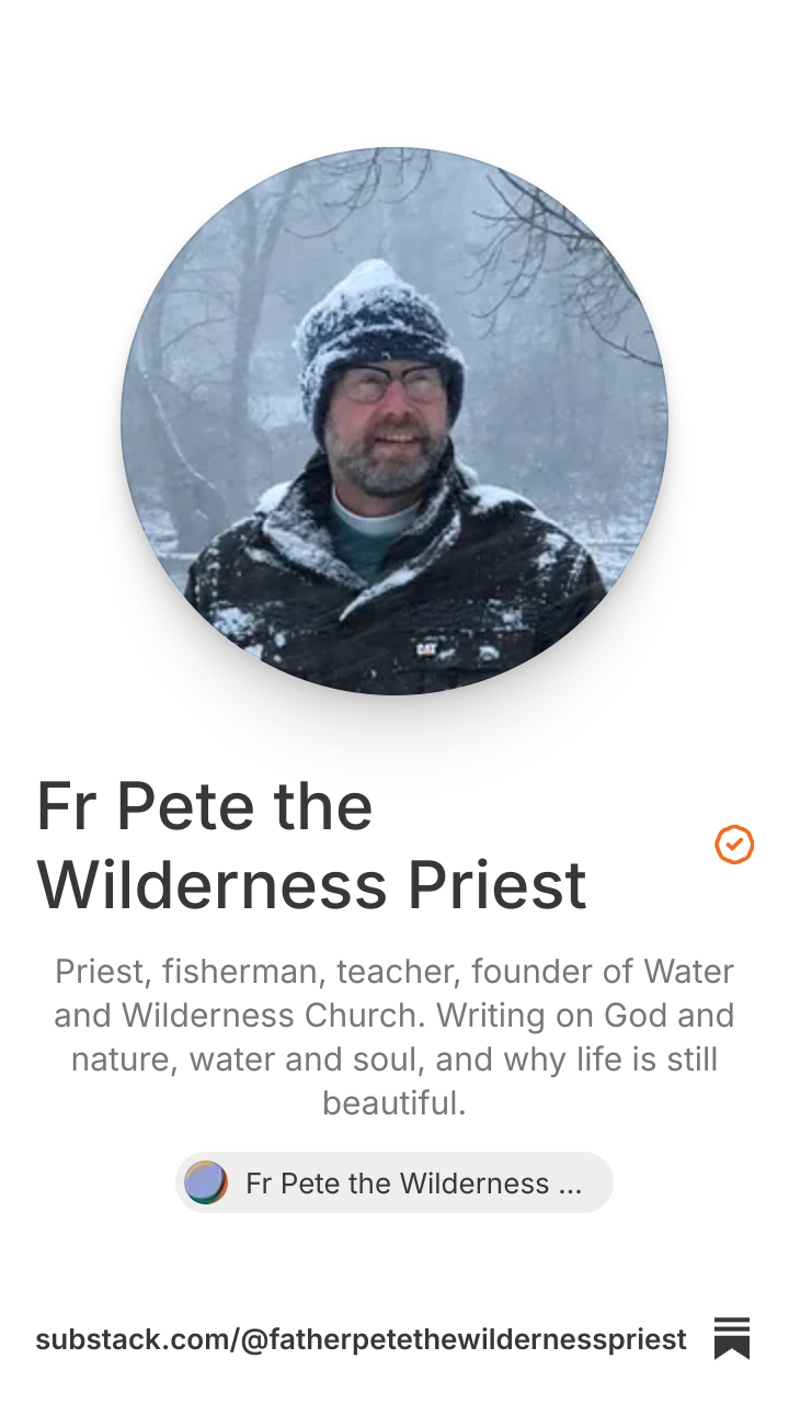 Fr Pete the Wilderness Priest | Substack