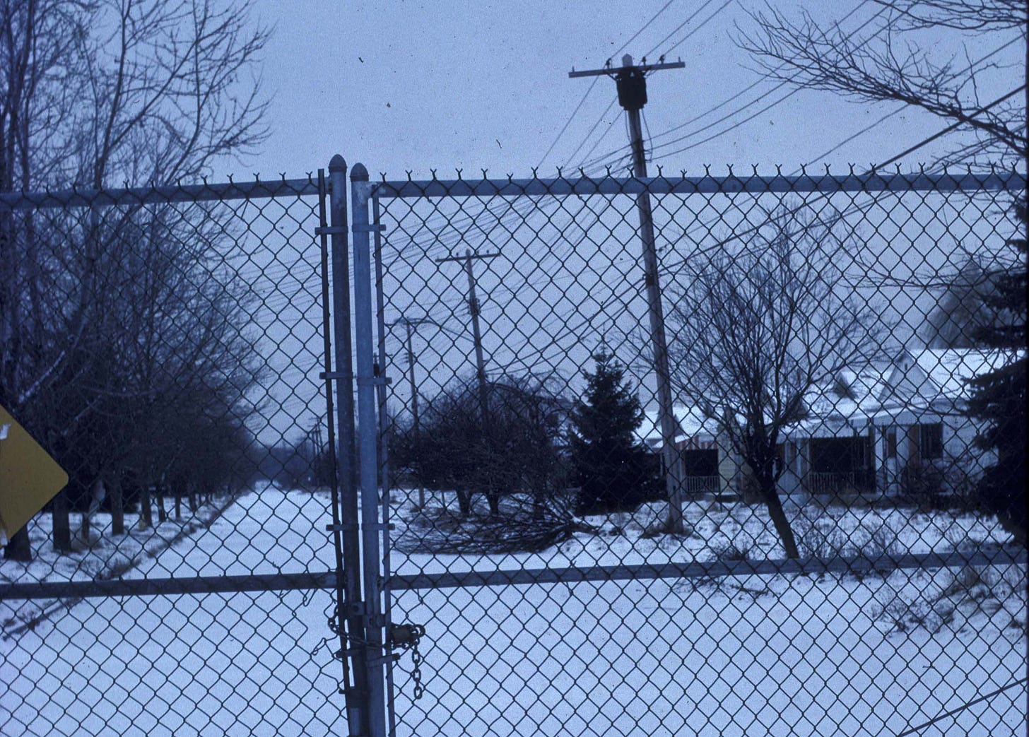 99th St looking north, Love Canal, Niagara Falls, NY, circa 1984.