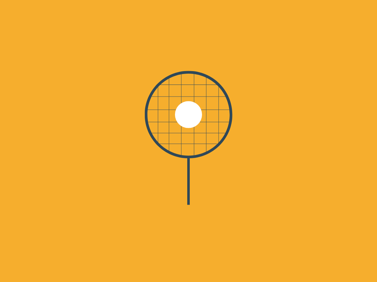 yellow background with a tennis racquet in the middle yellow background with a tennis racquet in the middle