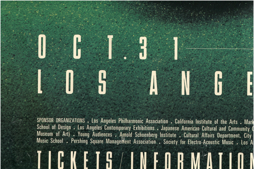 October 31, 1985 New Music America Los Angeles Day 1